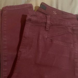 Liverpool maroon skinny jeans, size 4/27